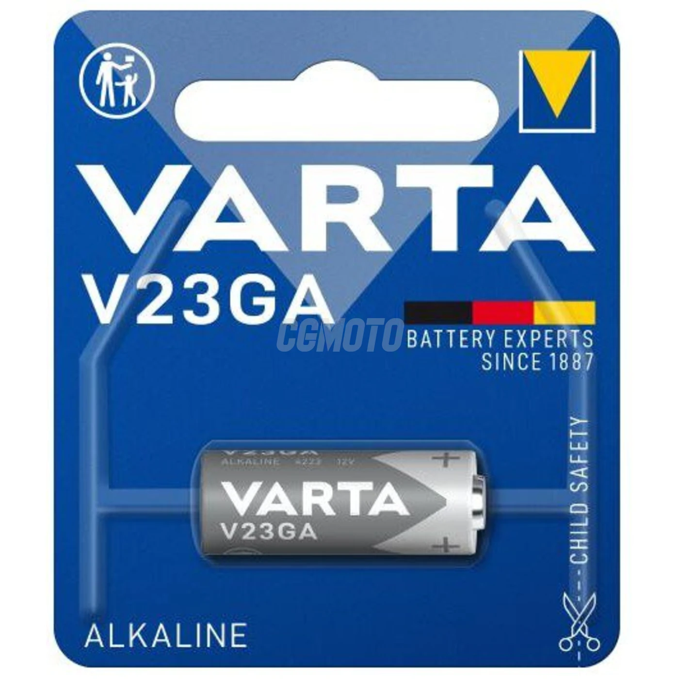 1 pile alcaline 23A 12 V 50 mAh