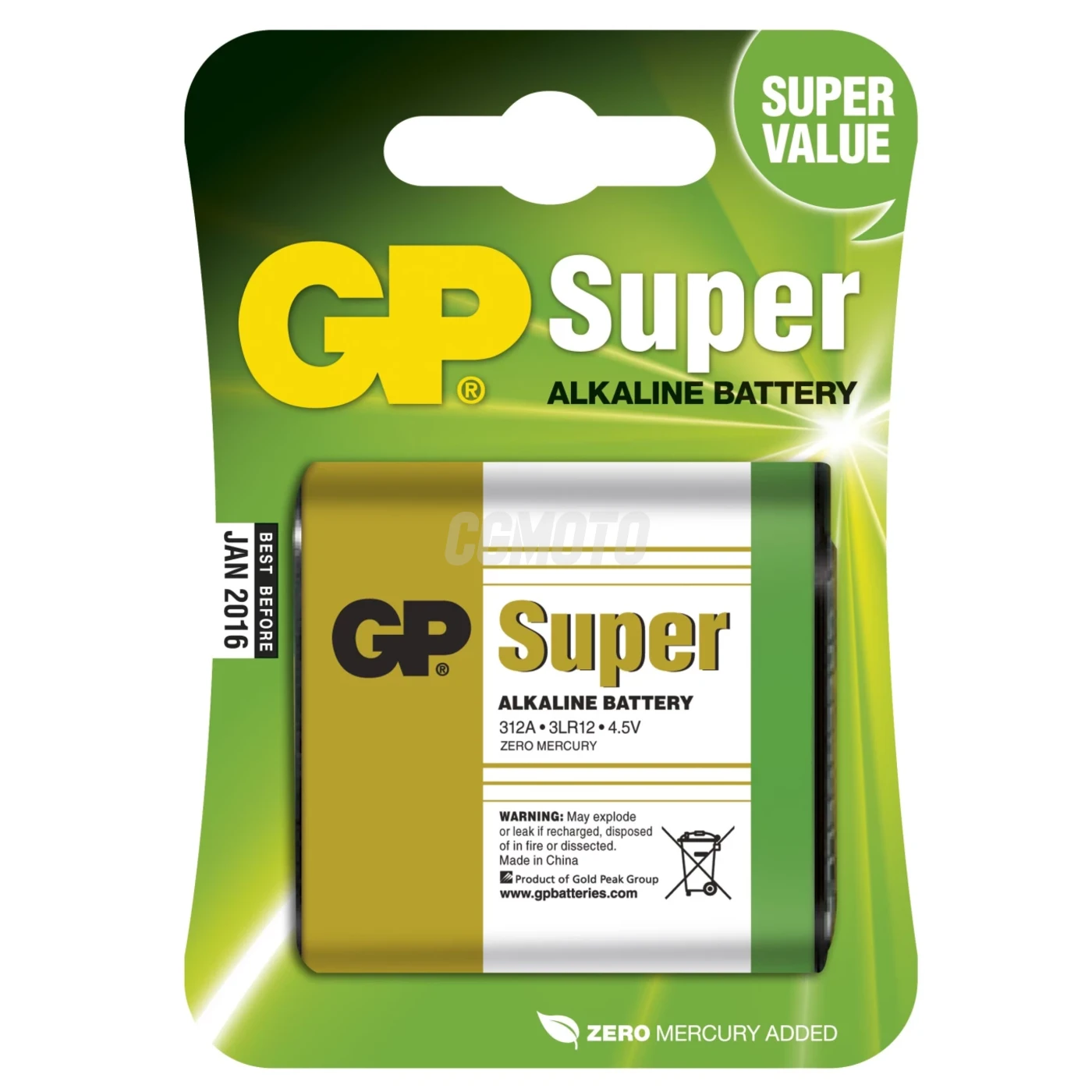 1 pile alcaline 3LR12 4,5 V Super 