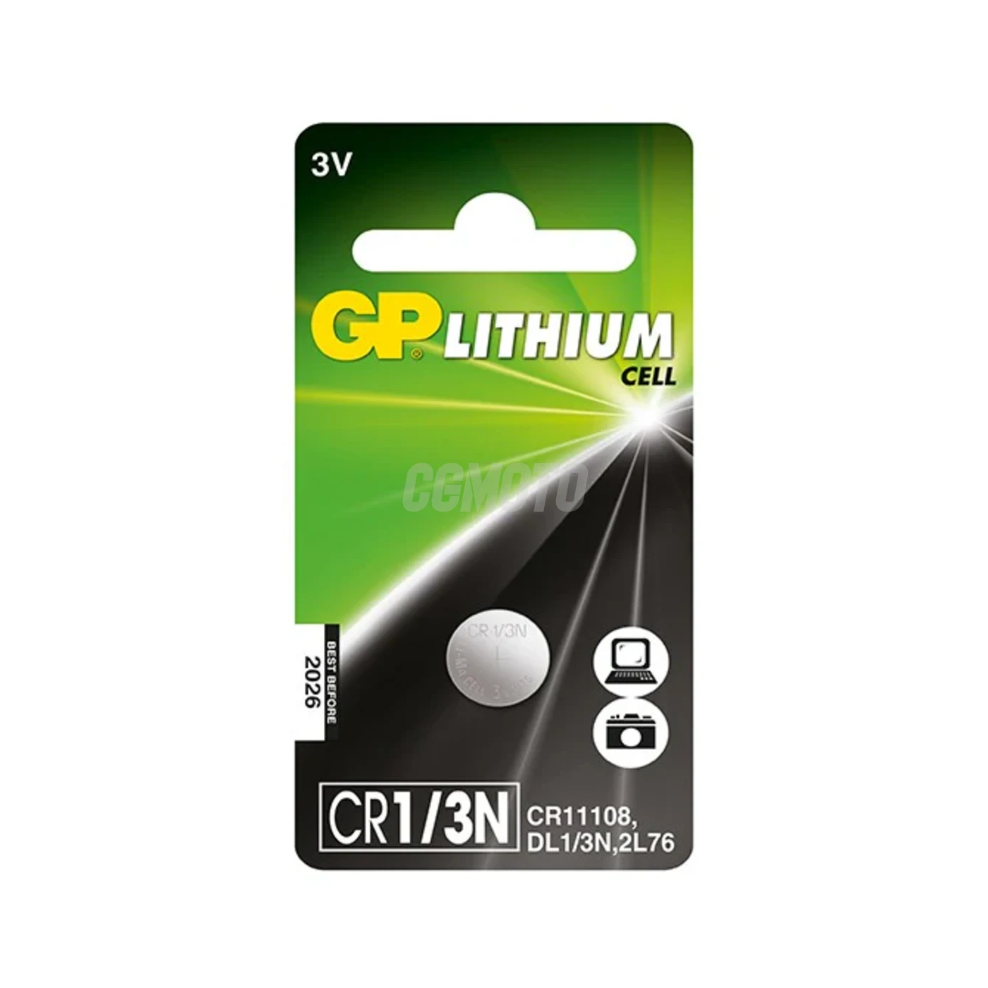 1 pile bouton lithium CR1/3N 3 V 1 pile bouton lithium CR1/3N 3 V