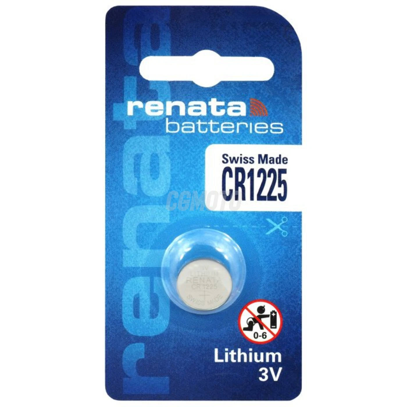 1 pile bouton lithium CR1225 3 V 48 mAh