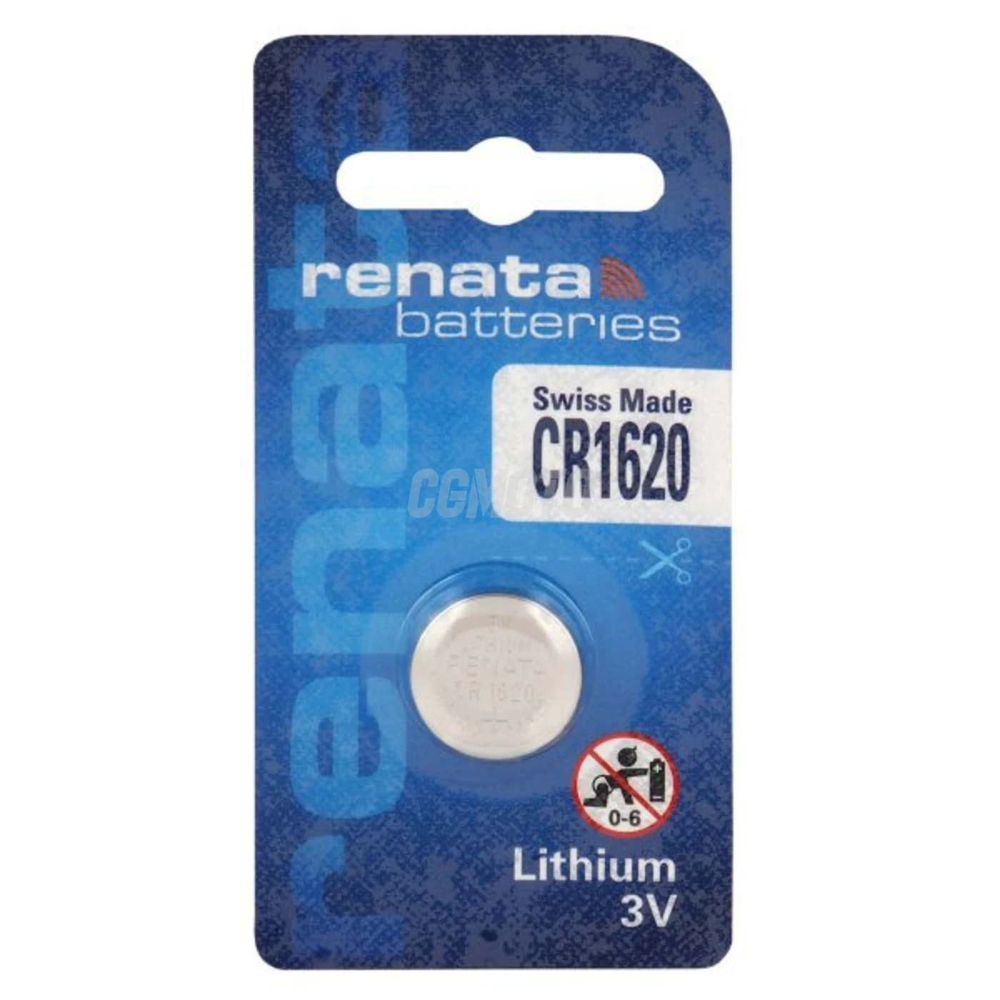 1 pile bouton lithium CR1620 3 V 68 mAh