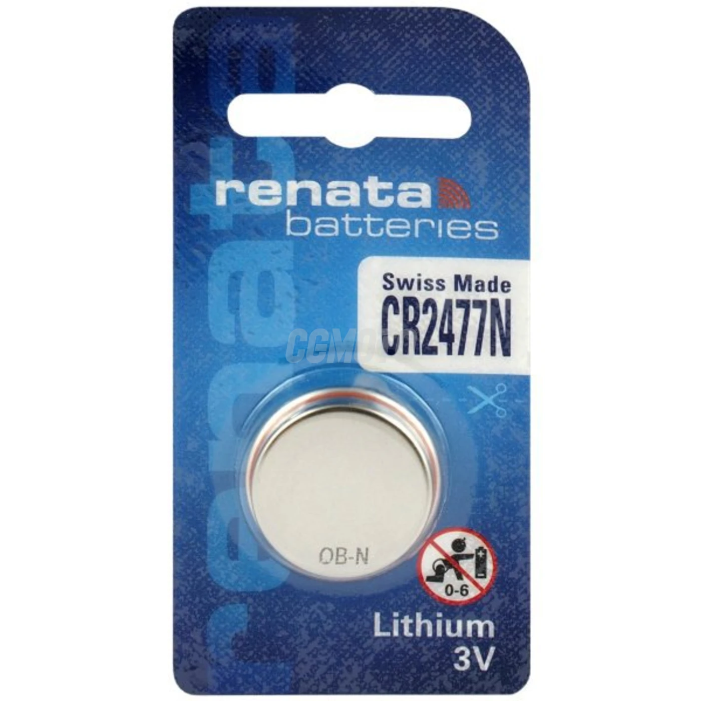 1 pile bouton lithium CR2477N 3 V 950 mAh