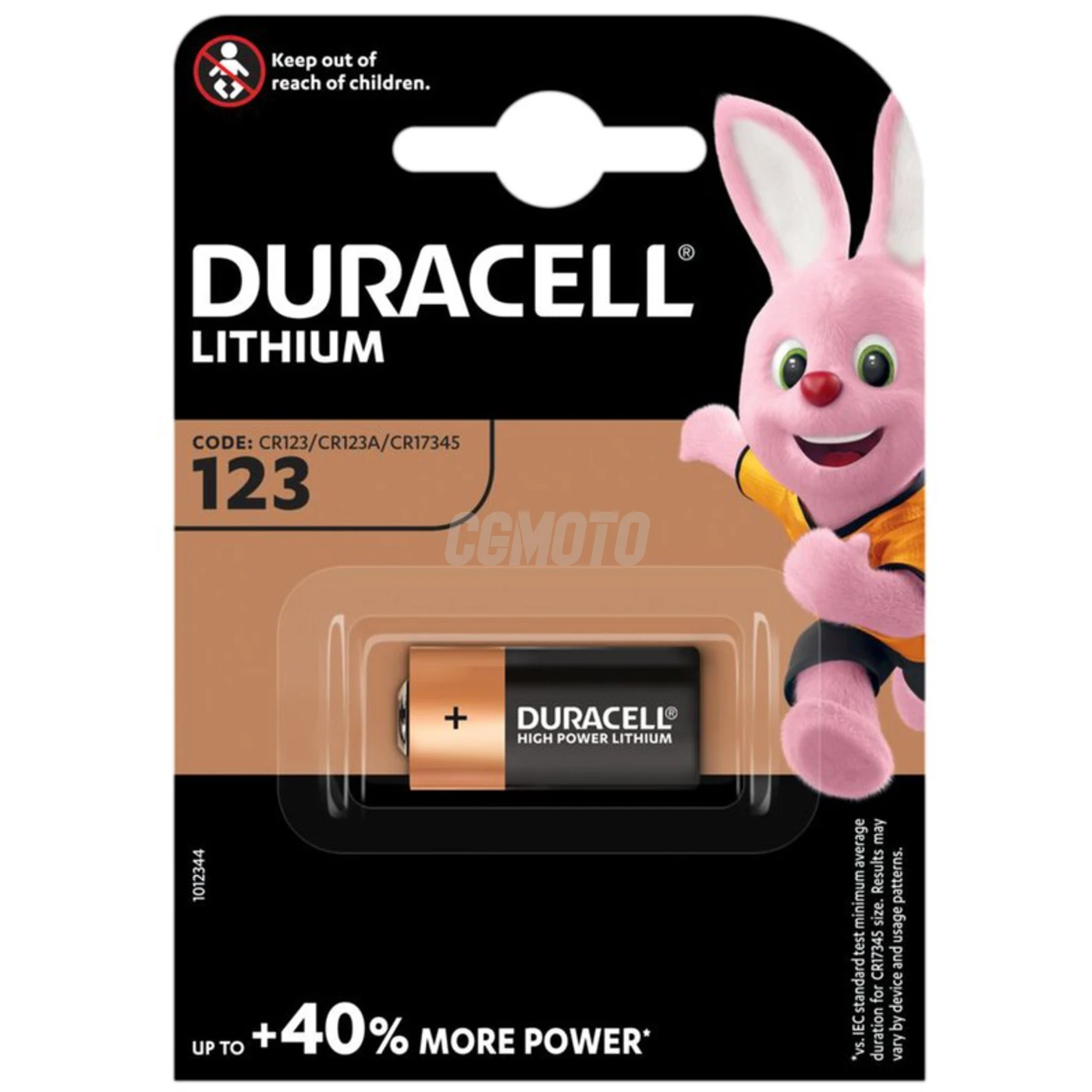 1 pile lithium CR123 3 V 