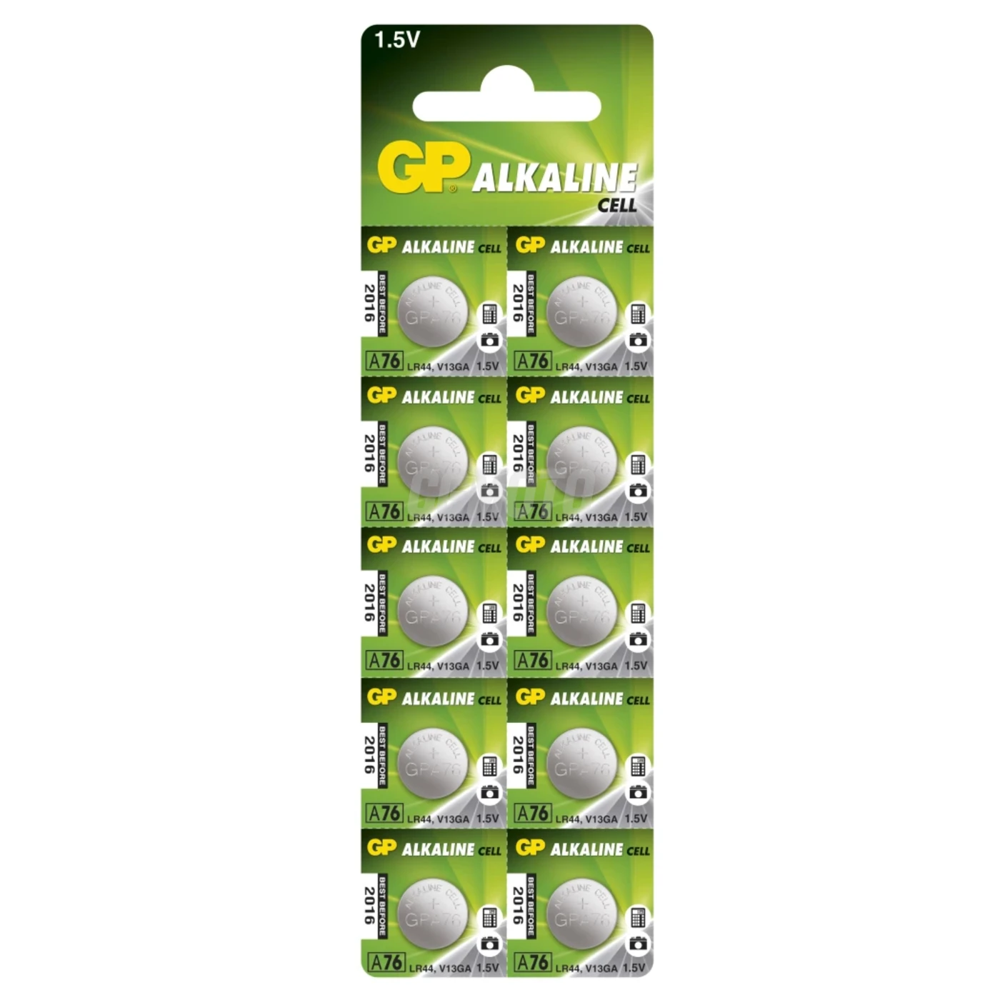 10 piles bouton alcalines LR44 1,5 V 