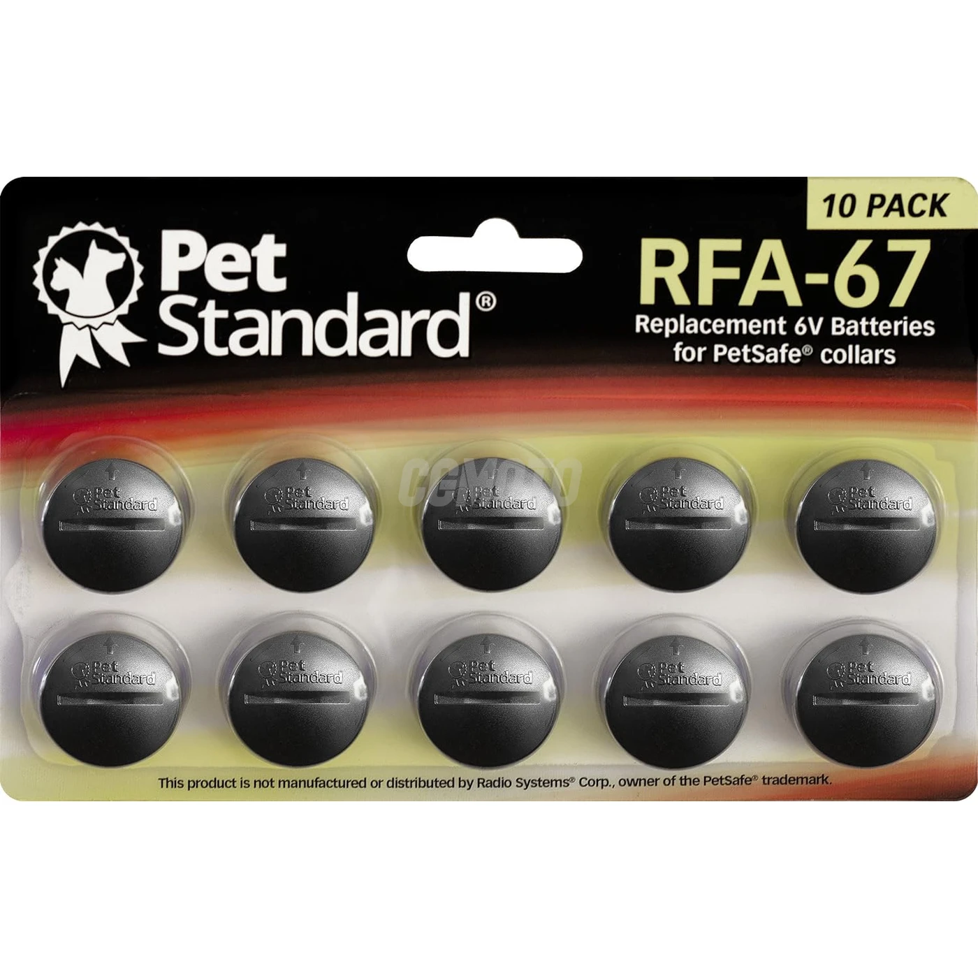 10 piles pour collier anti-aboiement RFA-67 6 V 