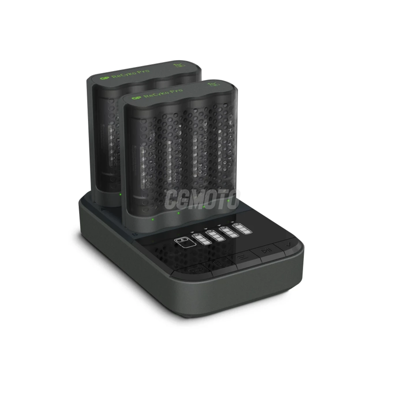 2 Chargeurs rapides USB GP P461 + station de charge D861 + 8 accus AA 2000 mAh Pro