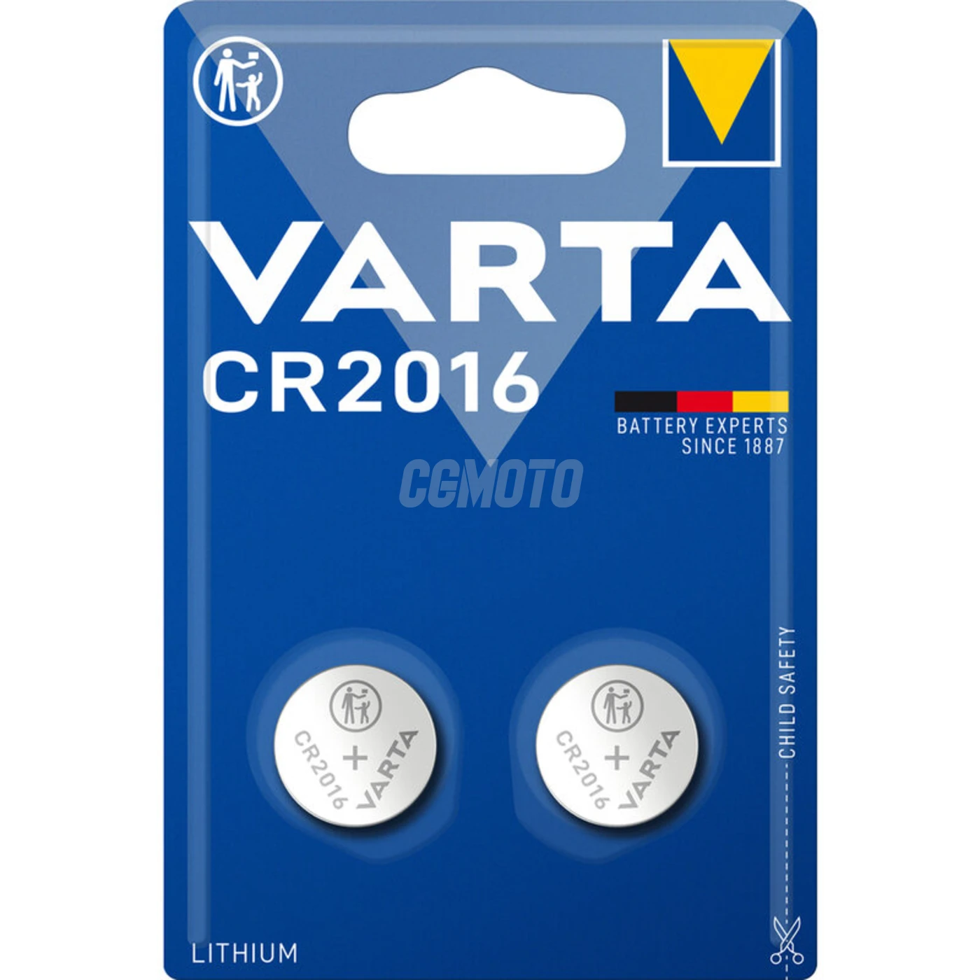 2 pile bouton lithium CR2016 3 V 