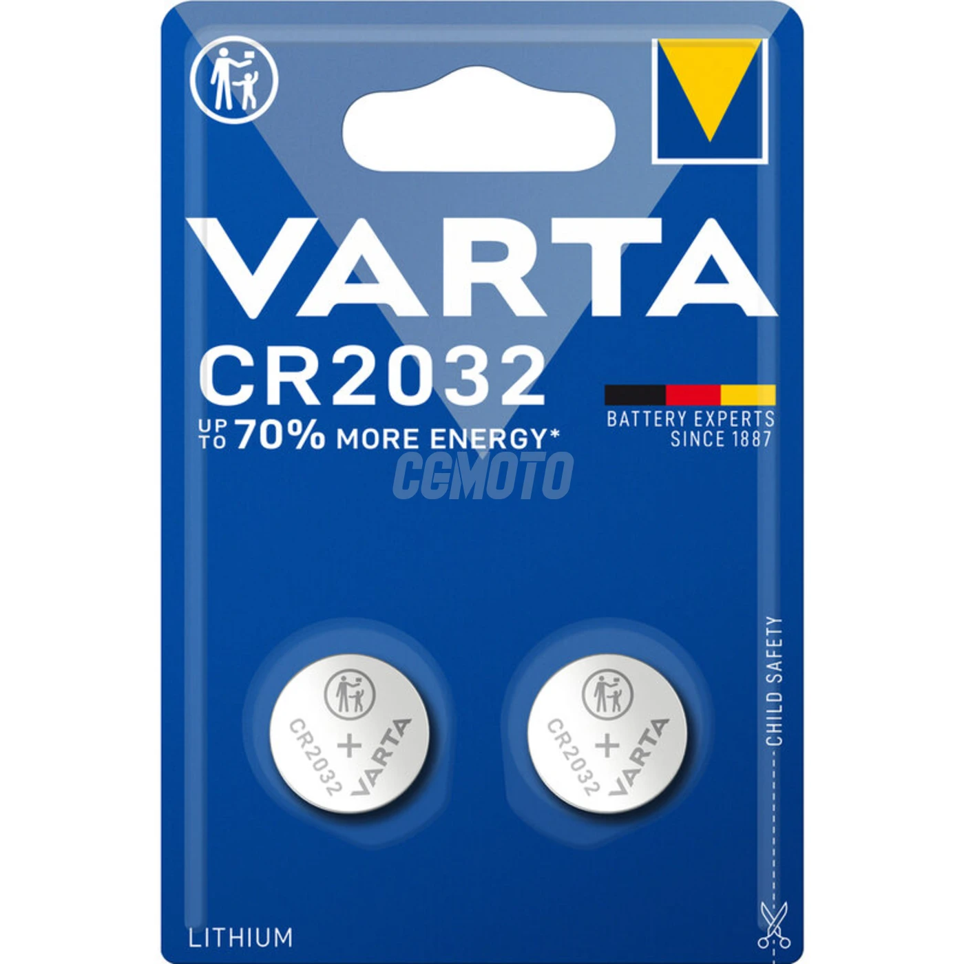 2 pile bouton lithium CR2032 3 V 
