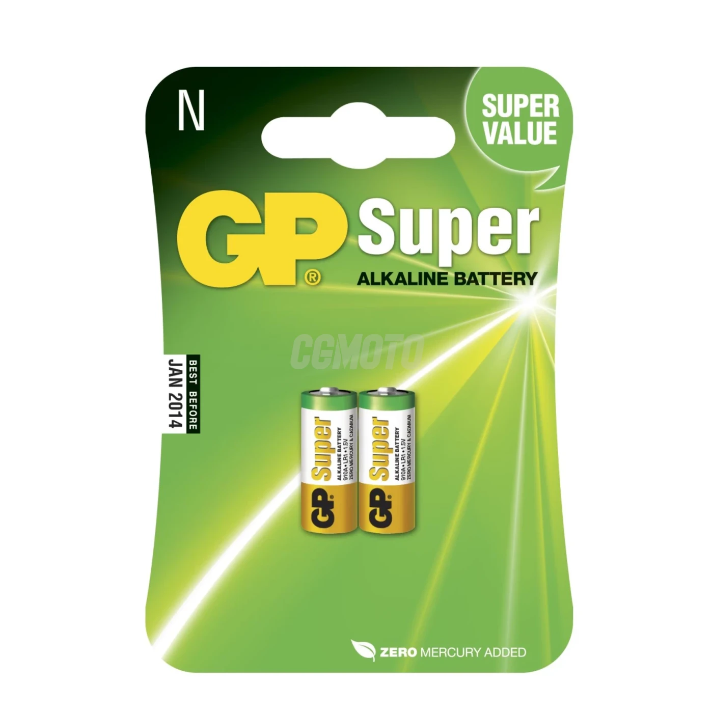 2 piles alcalines LR1 1,5 V Super 