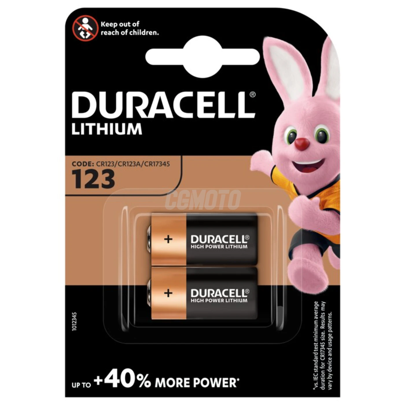 2 piles lithium CR123 3 V 