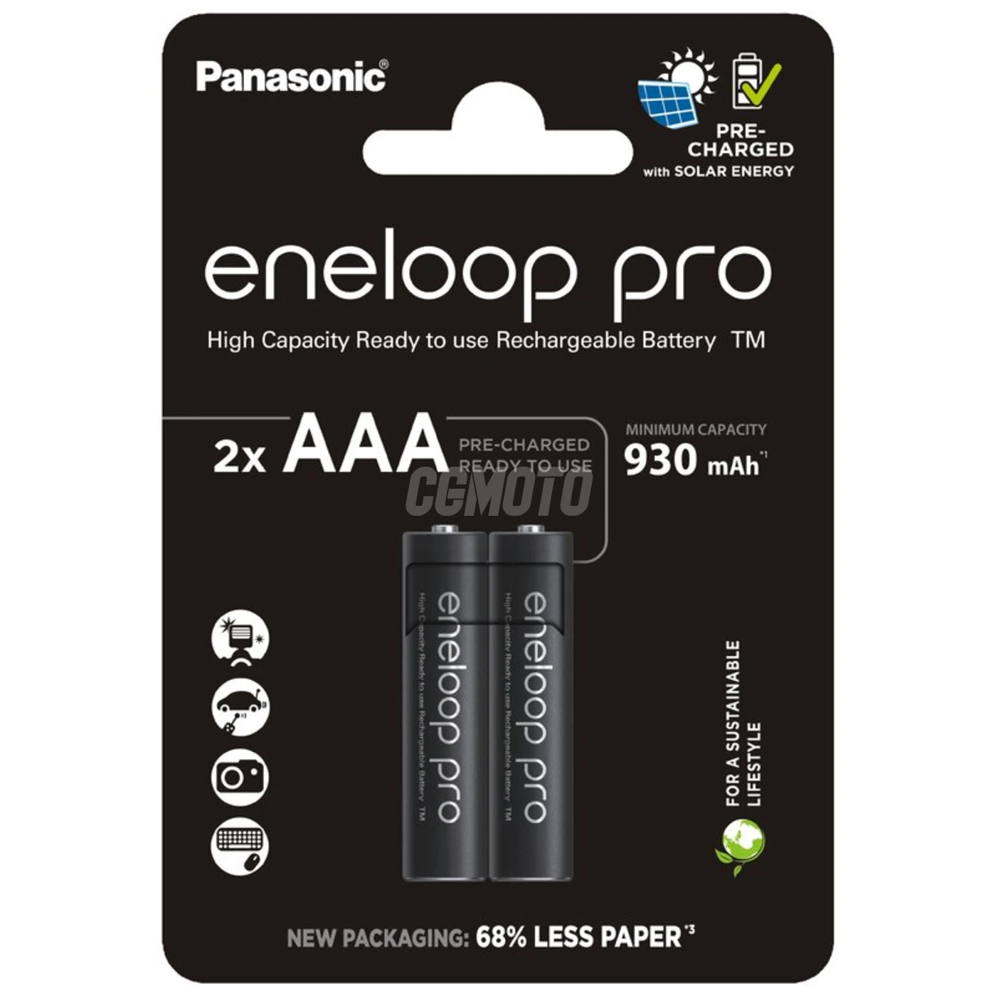 2 piles rechargeables NIMH AAA 1,2 V PRO 930 mAh 2 piles rechargeables NIMH AAA 1,2 V PRO 930 mAh