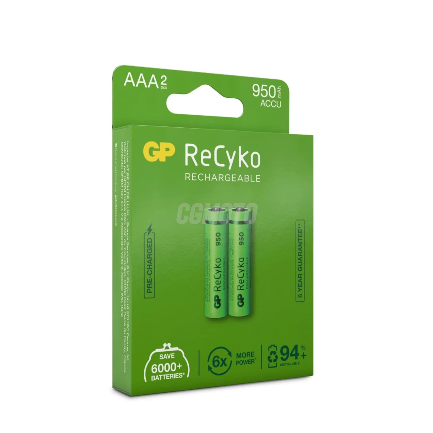 2 piles rechargeables NIMH AAA 1,2 V Recyko 950 mAh 2 piles rechargeables NIMH AAA 1,2 V Recyko 950 mAh