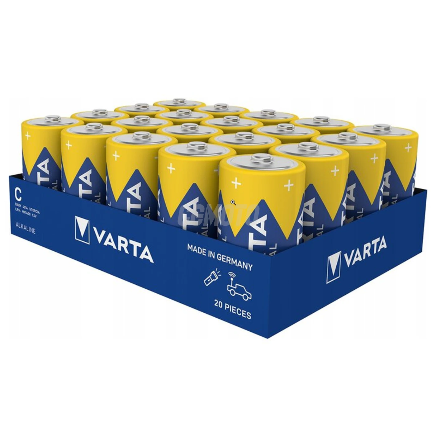 20 piles alcalines LR14/C 1,5 V Industriel PRO 7800 mAh
