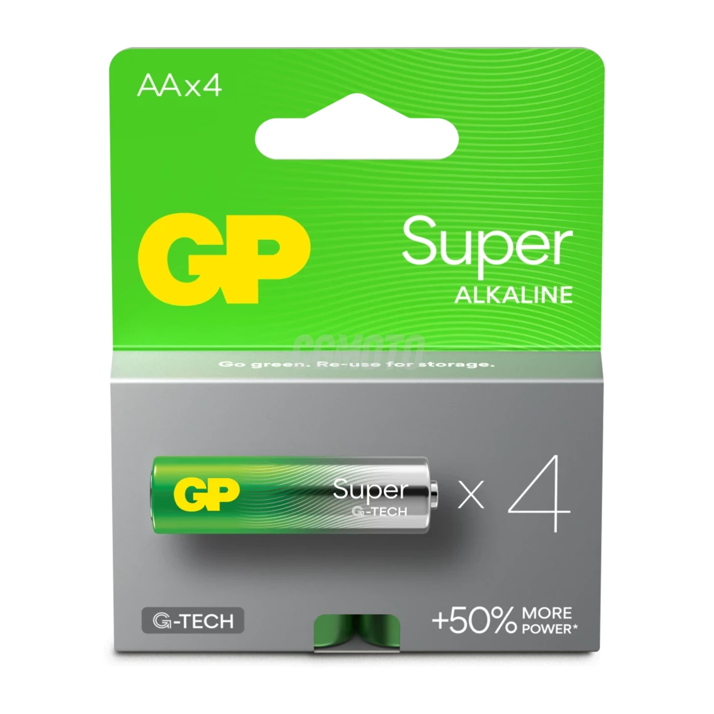 4 piles alcalines AA 1,5 V Super 
