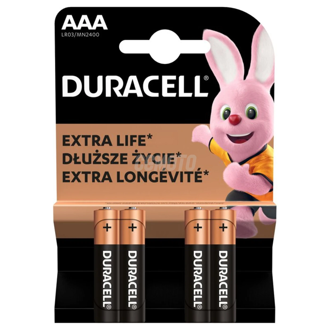 4 piles alcalines AAA 1,5 V Basic, Duralock 