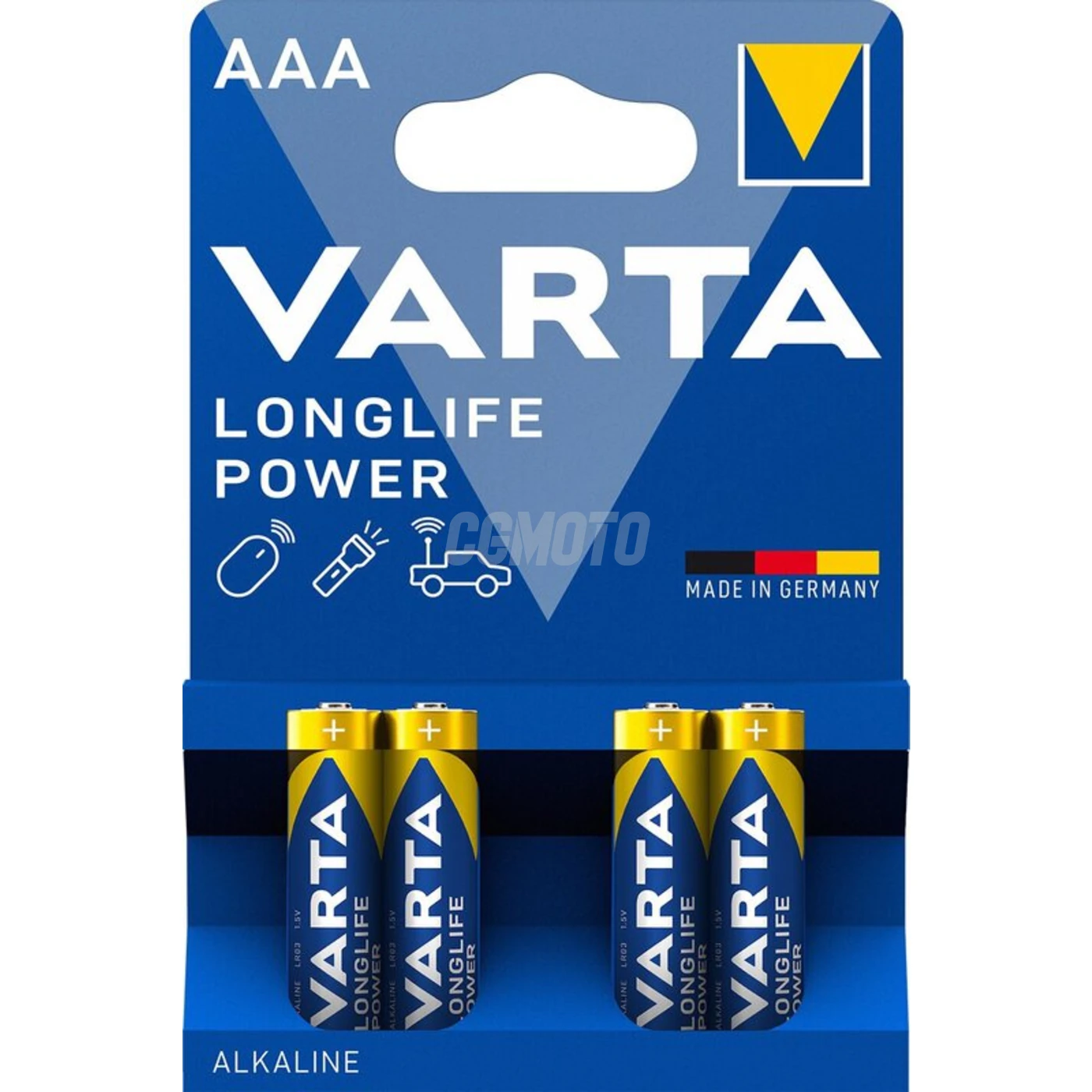 4 piles alcalines LR03/AAA 1,5 V Longlife Power 1250 mAh