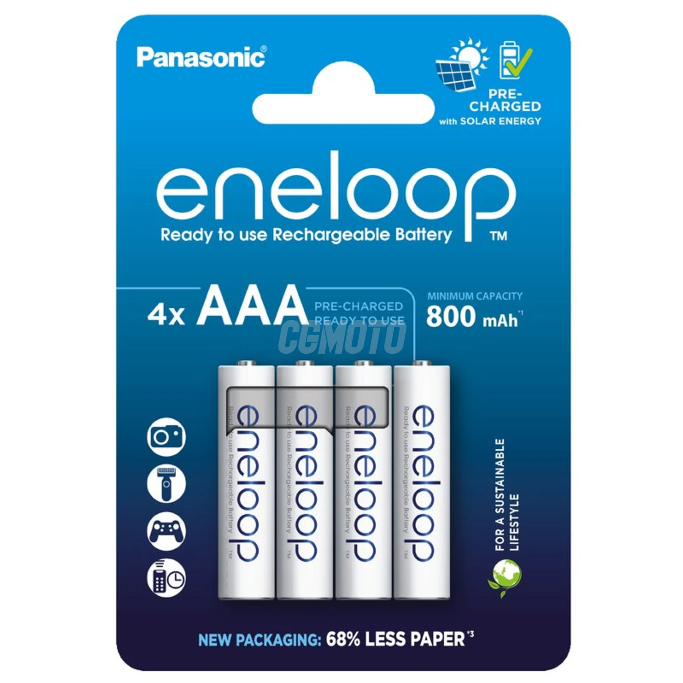 4 piles rechargeables NIMH AAA 1,2 V 800 mAh