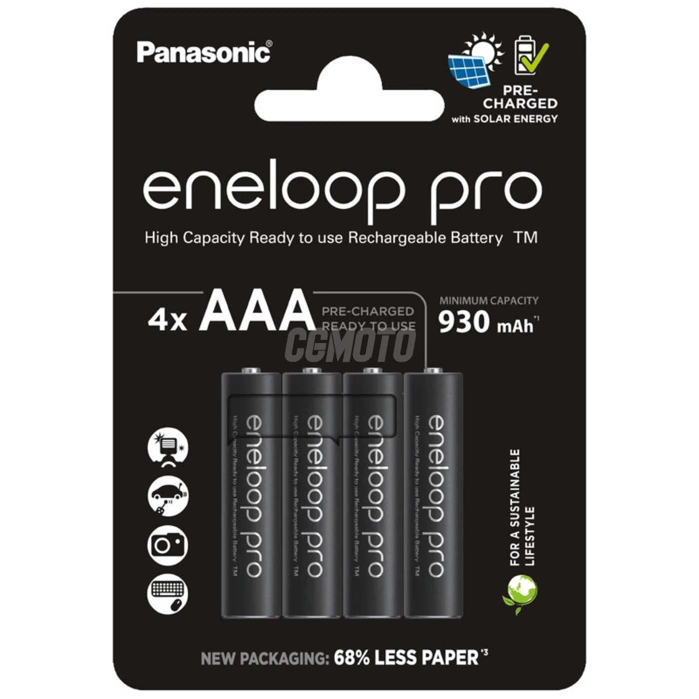 4 piles rechargeables NIMH AAA 1,2 V PRO 930 mAh