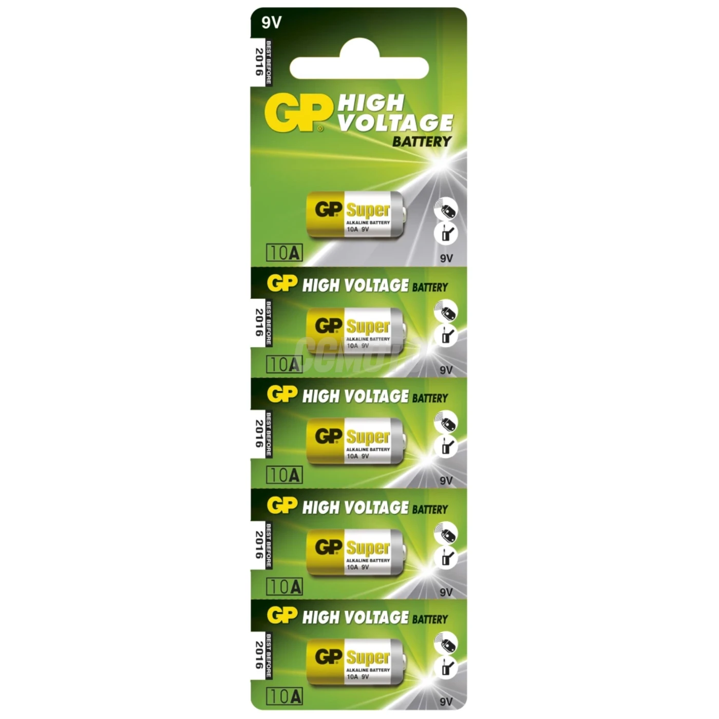 5 piles alcalines 10 A 9 V Super 