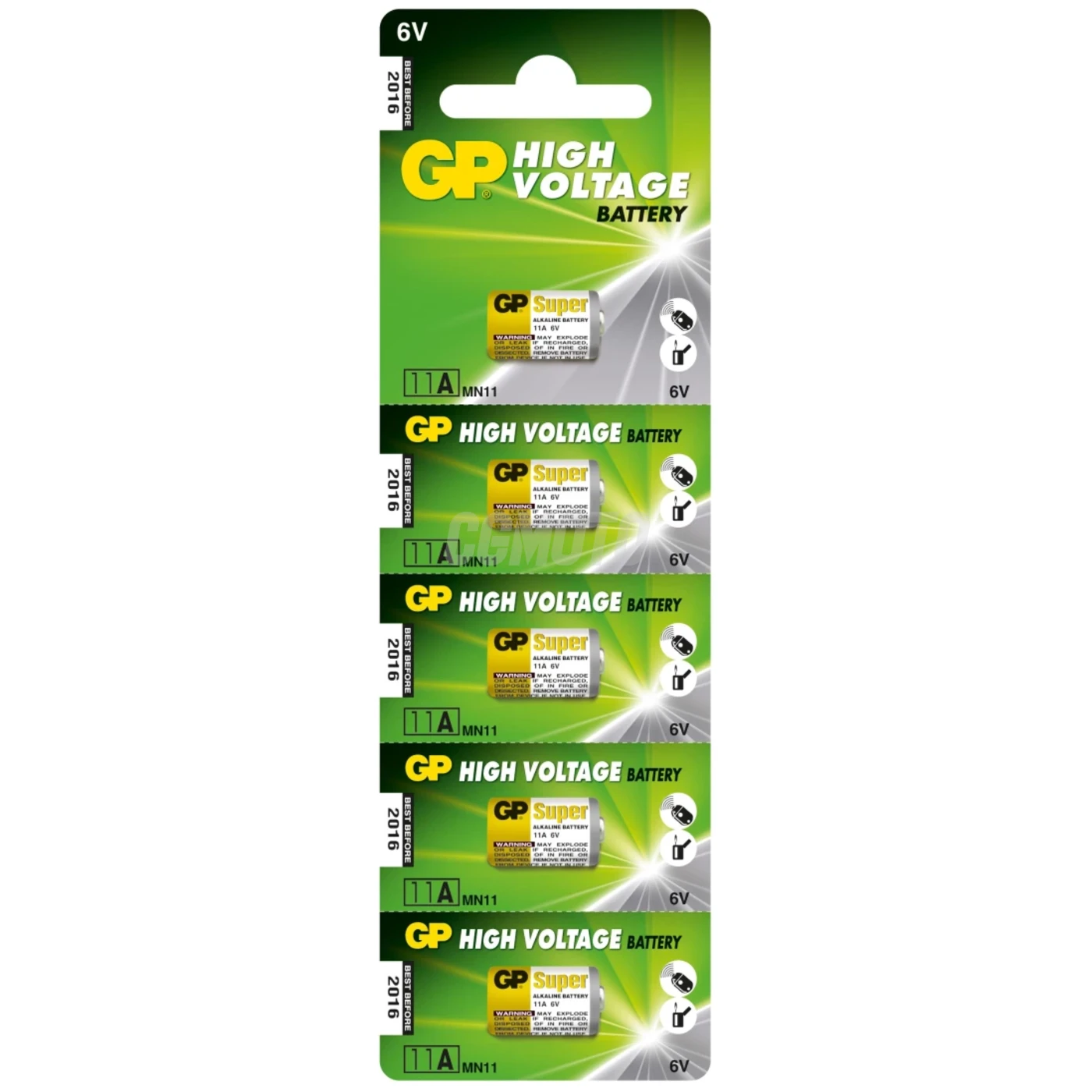 5 piles alcalines 11 A 6 V Super 
