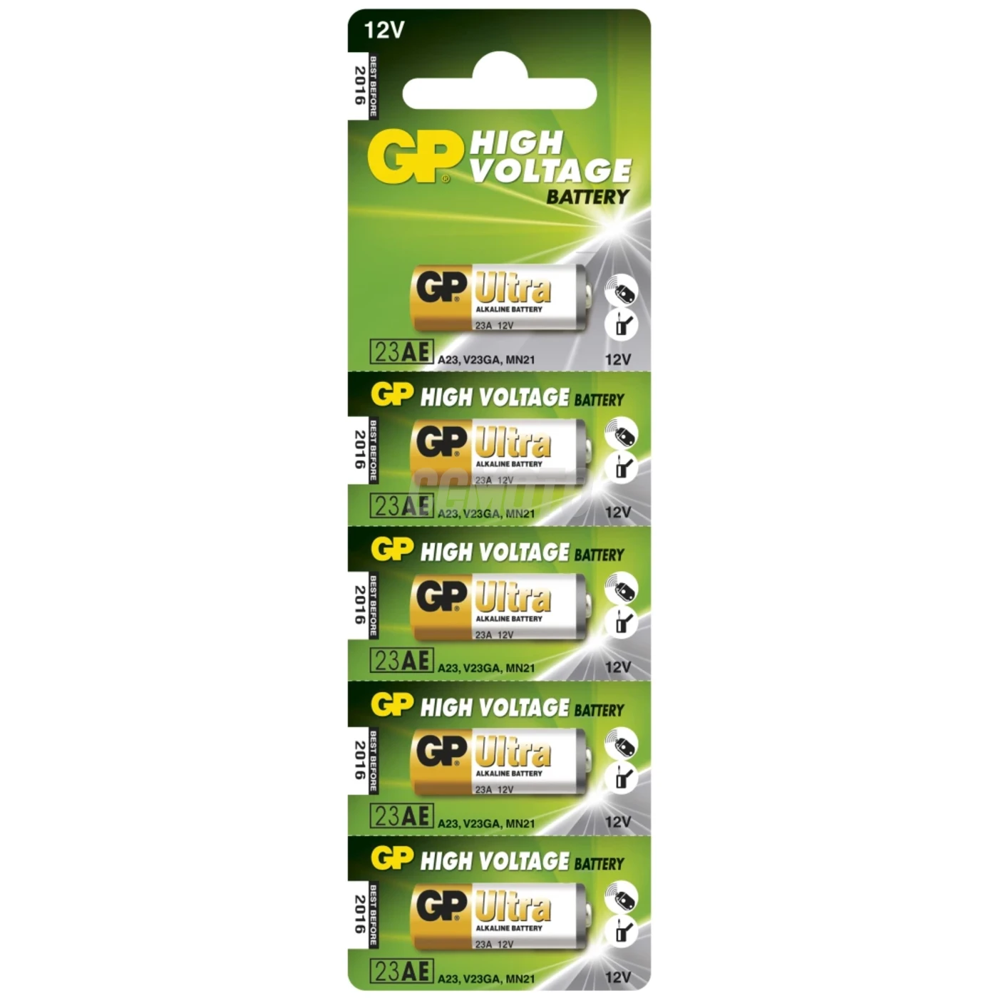 5 piles alcalines 23 A 12 V Ultra 