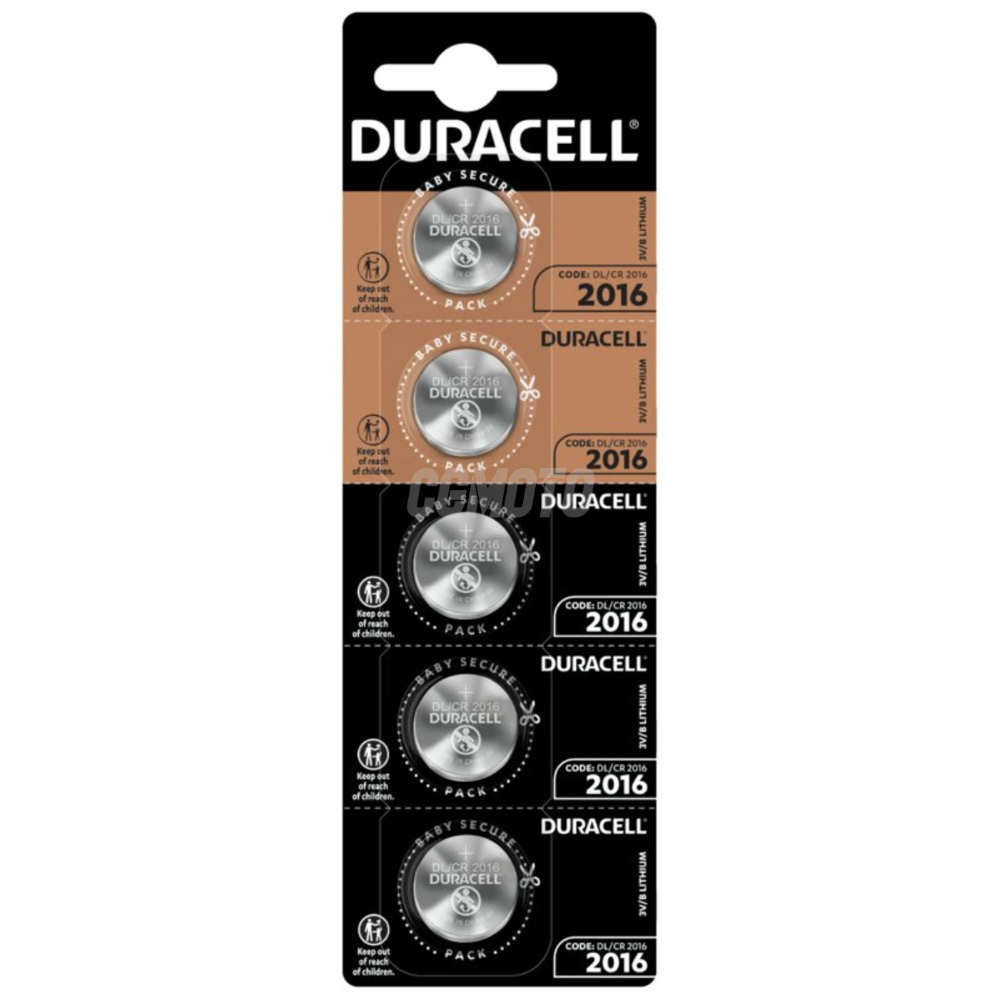 5 piles bouton lithium CR2016 3 V 