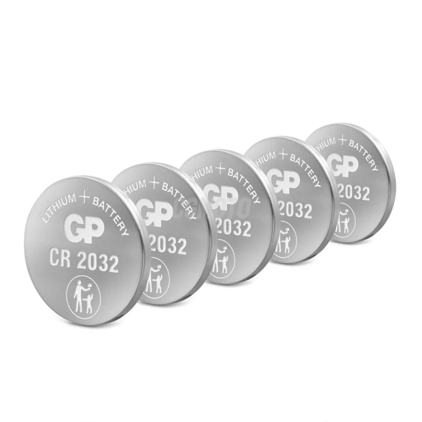 5 piles bouton lithium CR2032 3 V 