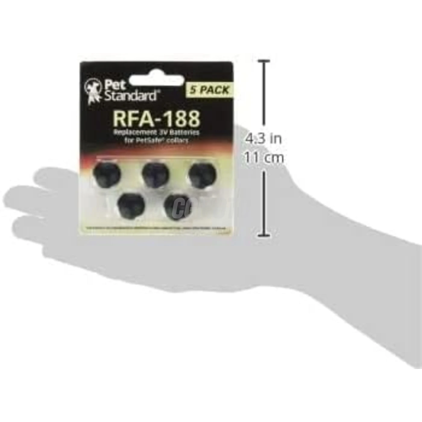 5 piles pour collier anti-aboiement RFA-188 3 V 
