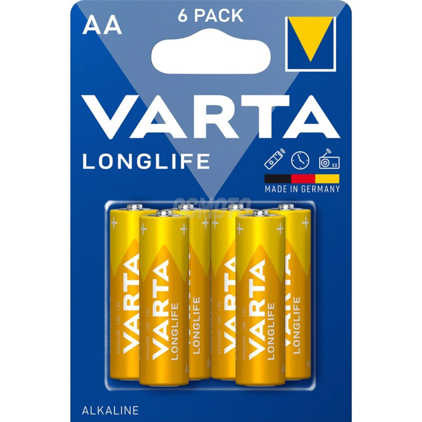 6 piles alcalines LR6/AA 1,5 V Longlife 