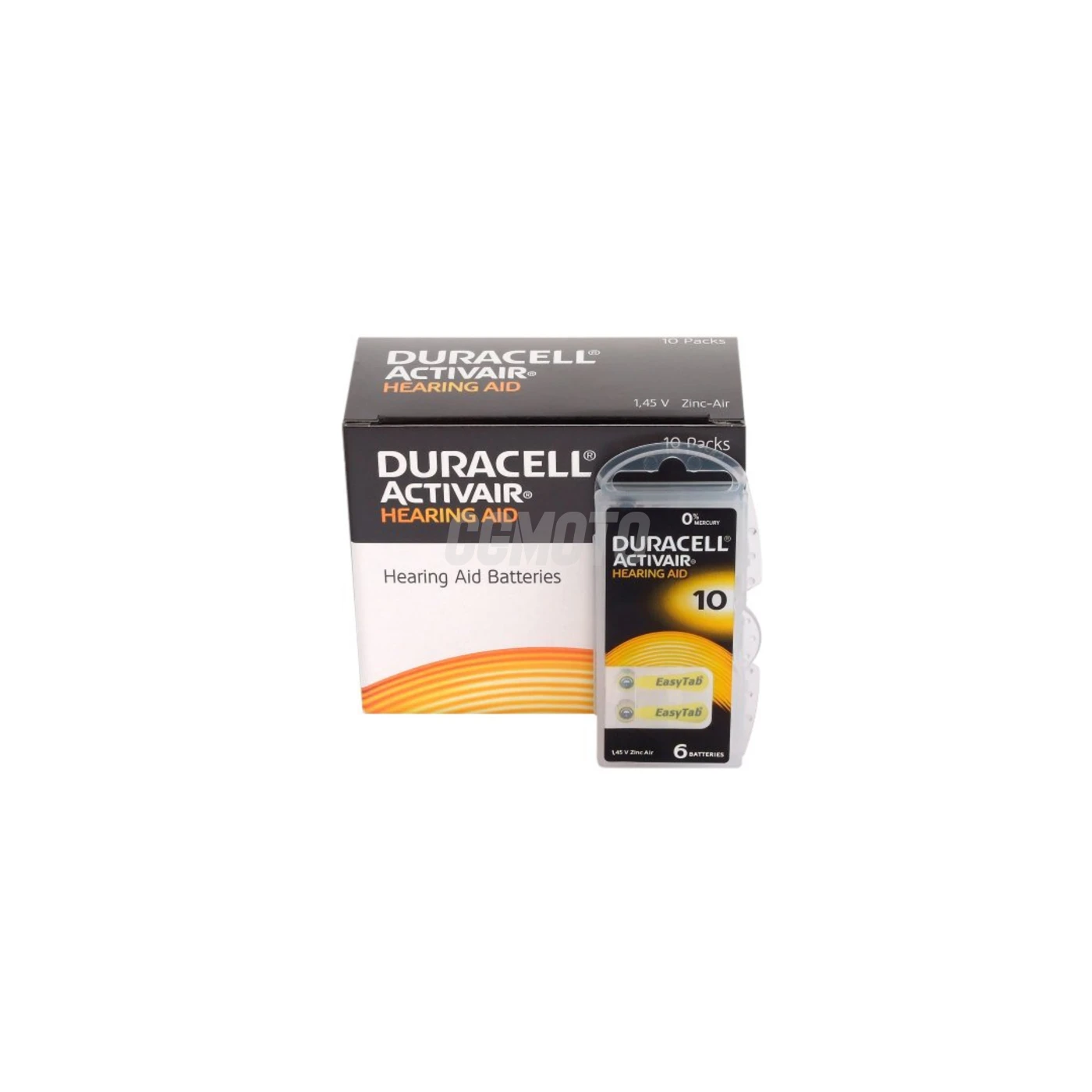 6 piles auditives zinc air 10 1,45 V ActivAir 