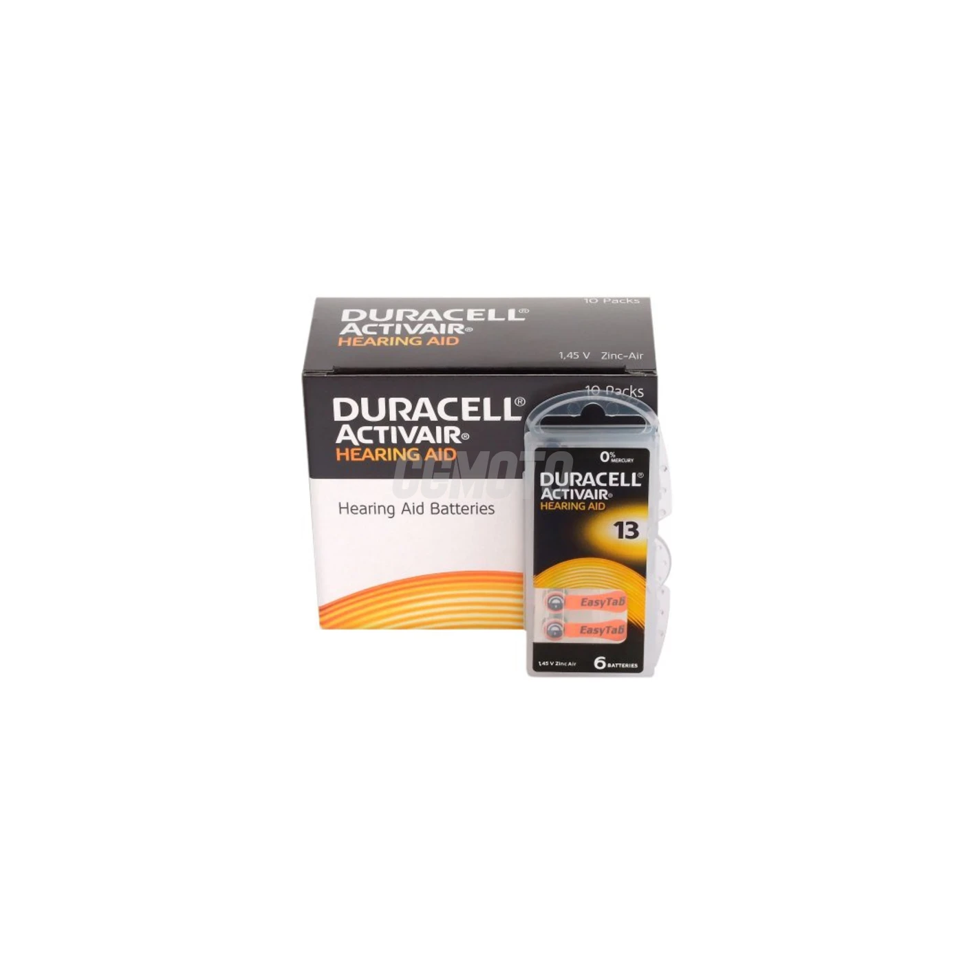 6 piles auditives zinc air 13 1,45 V ActivAir 
