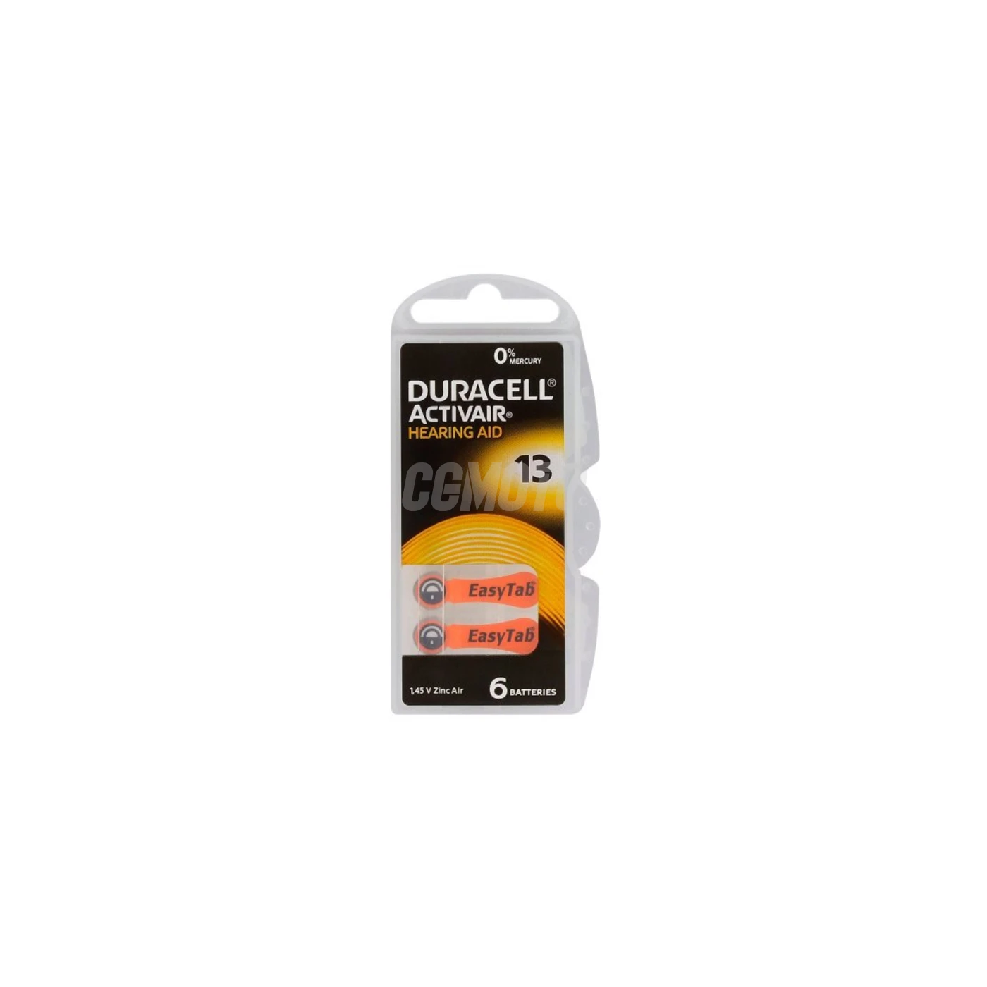 6 piles auditives zinc air 13 1,45 V ActivAir 