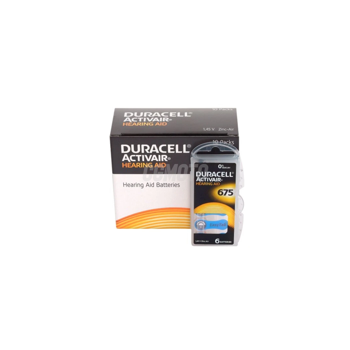 6 piles auditives zinc air 675 1,45 V ActivAir 