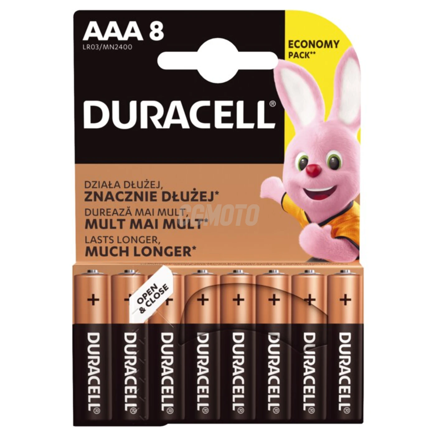 8 piles alcalines AAA 1,5 V Duralock, C&B 