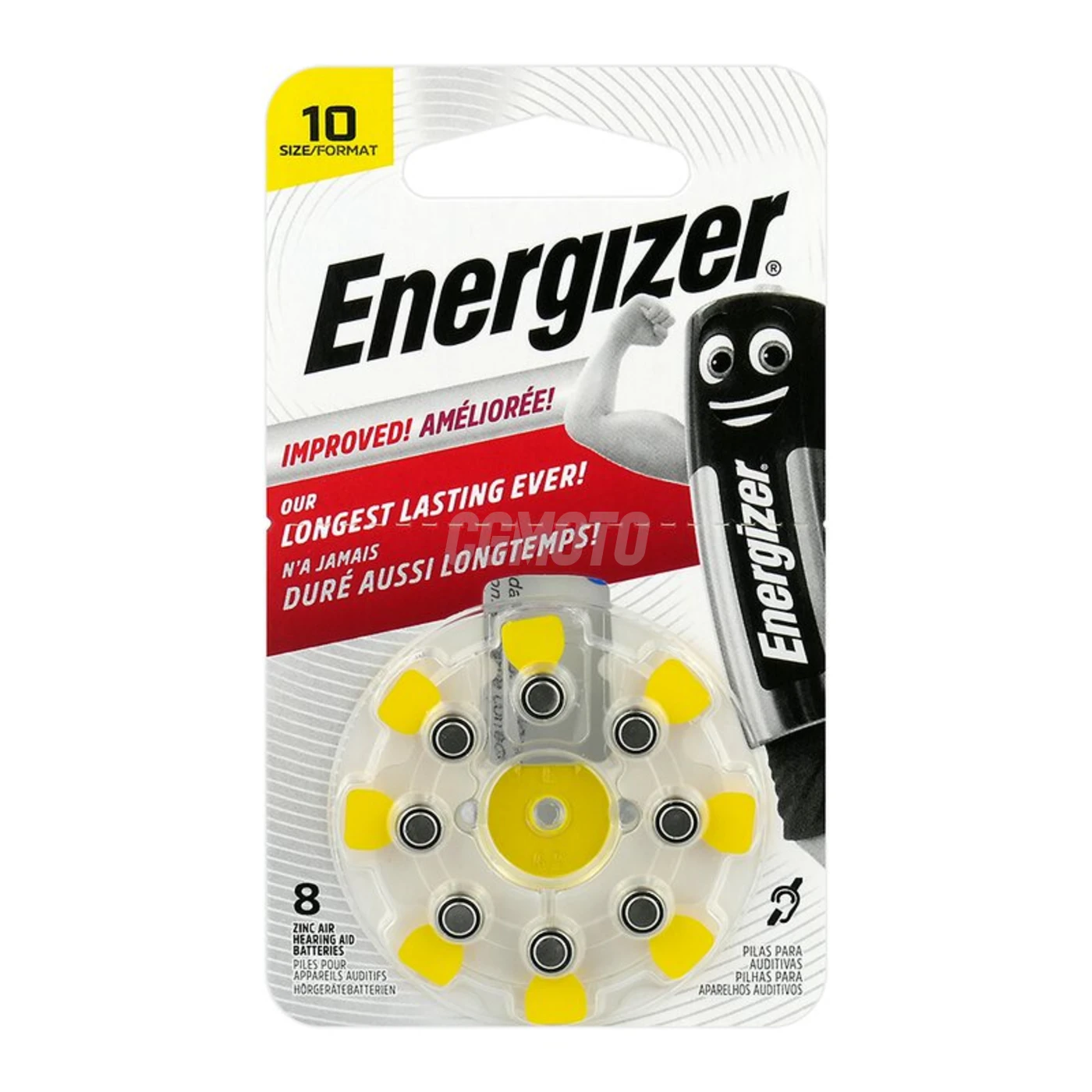 8 piles auditives zinc air 10 1,45 V 