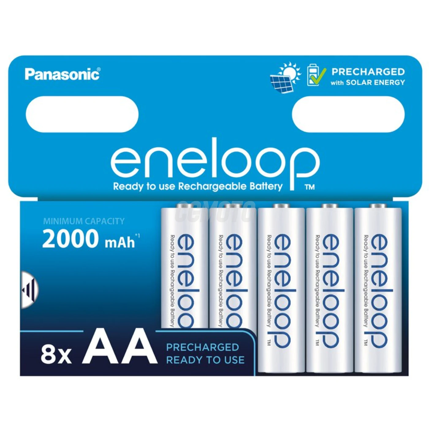 8 piles rechargeables NIMH AA 1,2 V 2000 mAh
