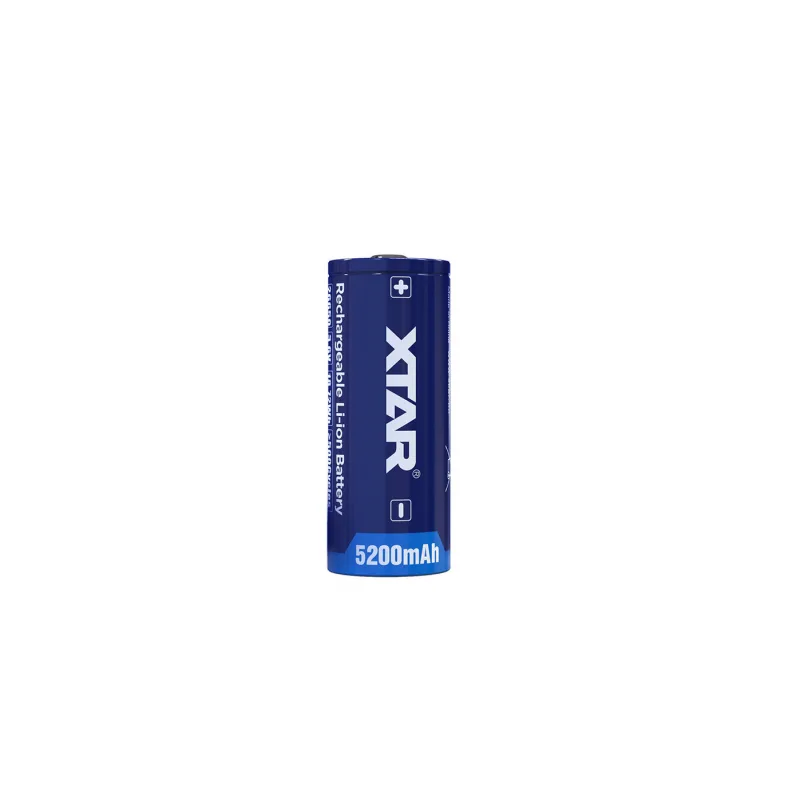 Batterie Xtar 26650 3,6 V Li-ion 5200 mAh avec protection BUTTON TOP