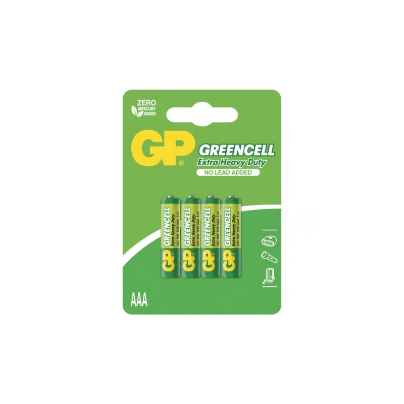 Blister de 4 piles saline AAA / R03 1,5V GREENCELL Blister de 4 piles saline AAA / R03 1,5V GREENCELL