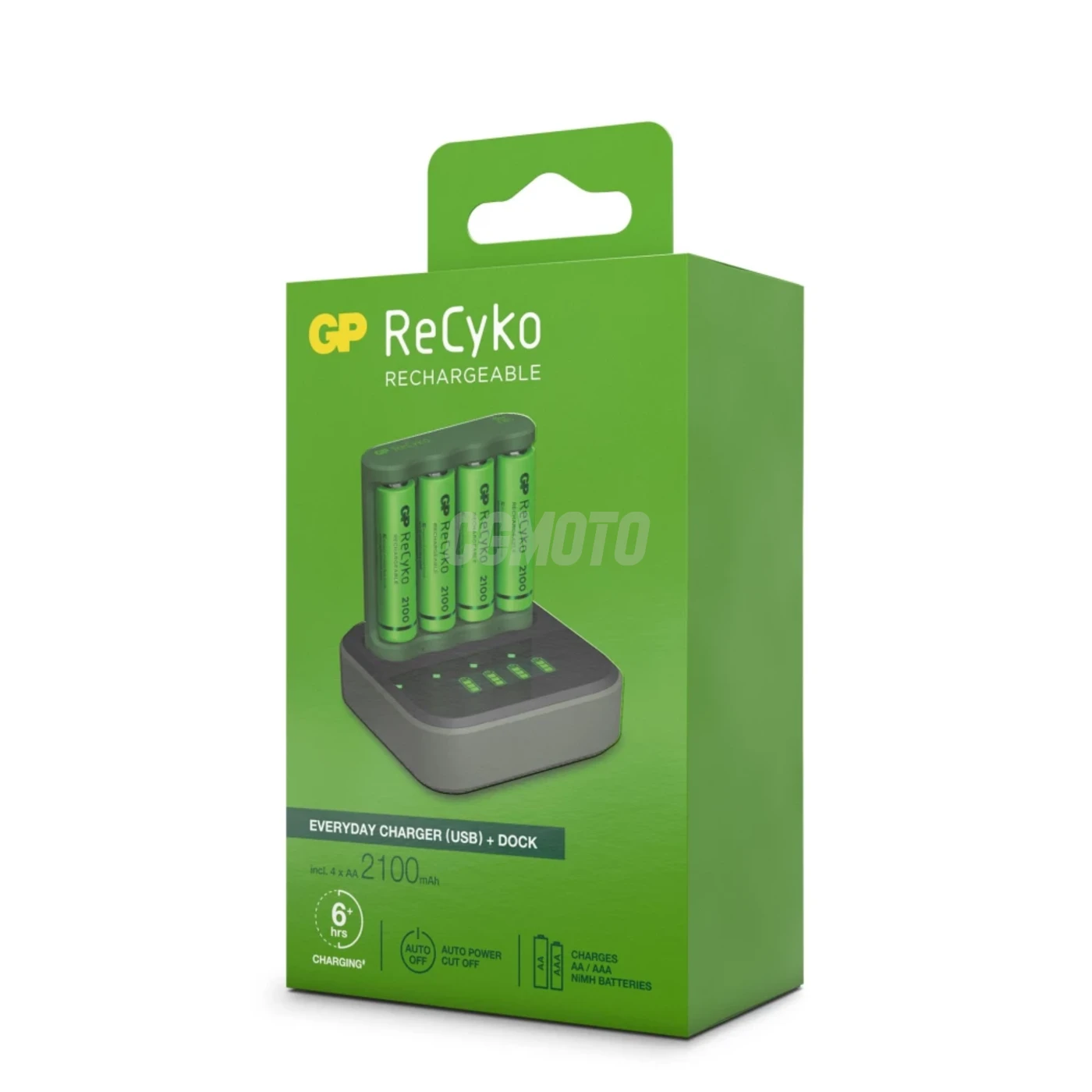 Chargeur 6 heures GP B421 (USB) + 4 accus AA 2000 mAh + station D451