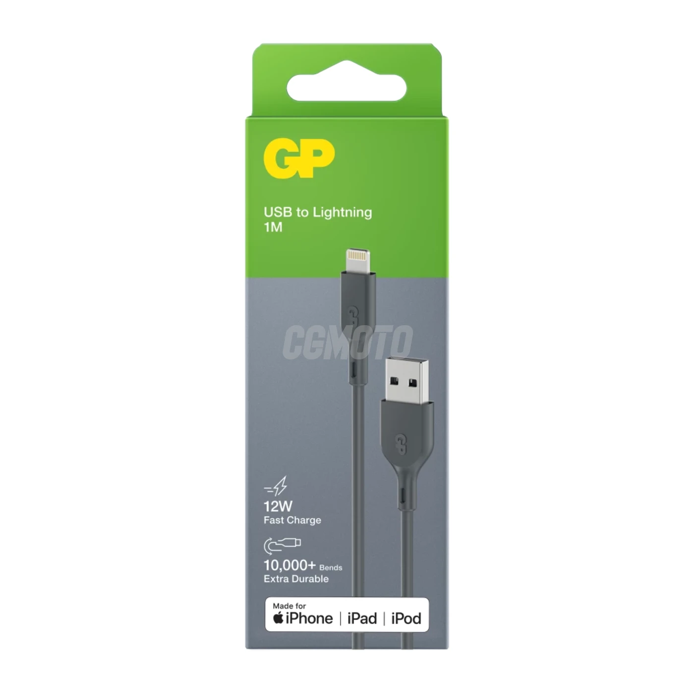 Essentials 1m USB-A to Lightning cable - Grey