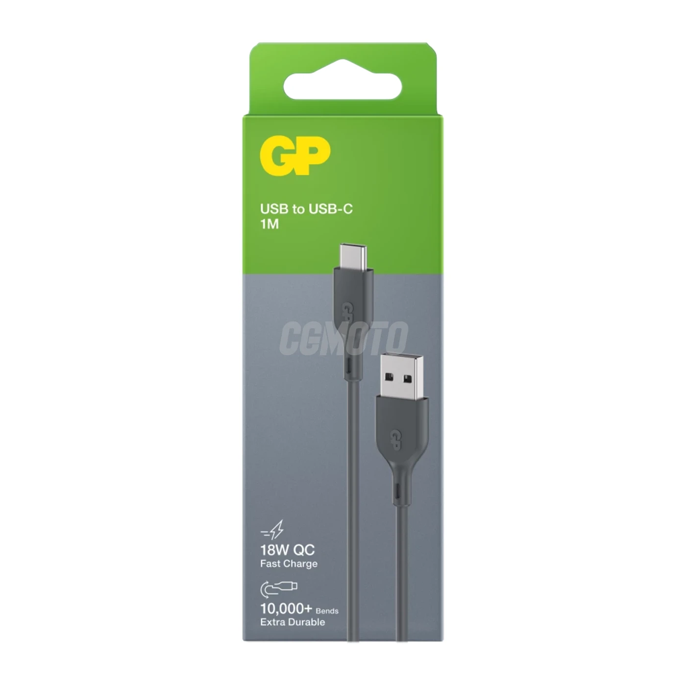 Essentials 1m USB-A to USB-C cable - Grey