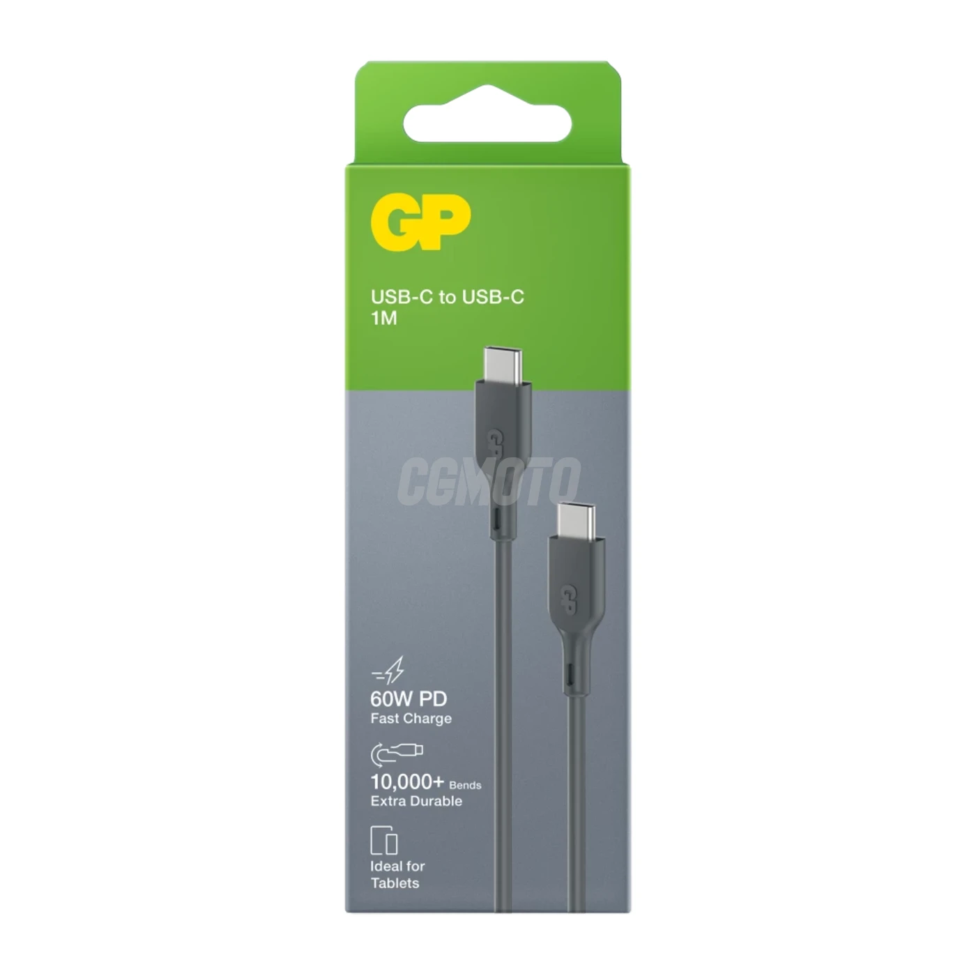 Essentials 1m USB-C to USB-C cable (60W) - Grey