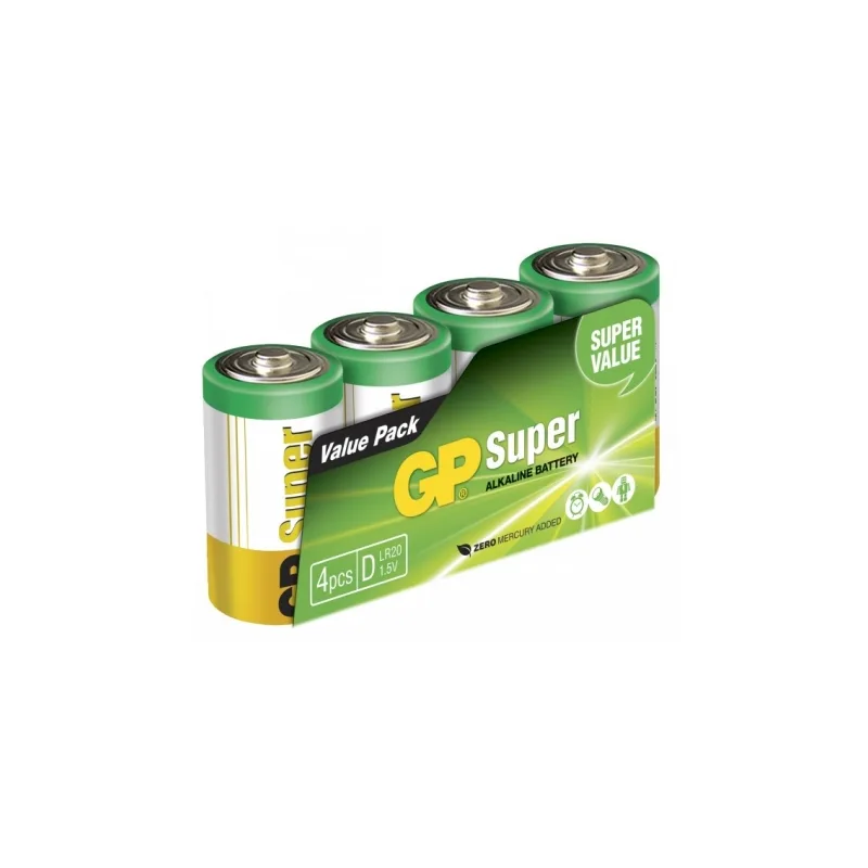 Film de 4 piles alcaline D / LR20 SUPER - 1,5V - GP Battery