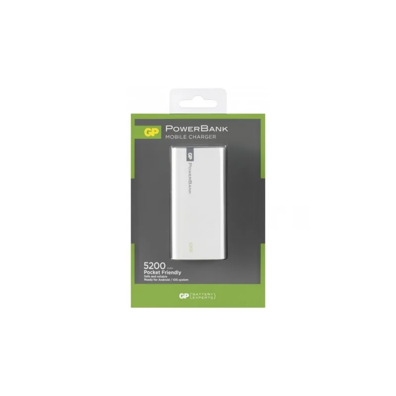 GP PowerBank Yolo 5200 mAh, 1C05A, Blanc GP PowerBank Yolo 5200 mAh, 1C05A, Blanc