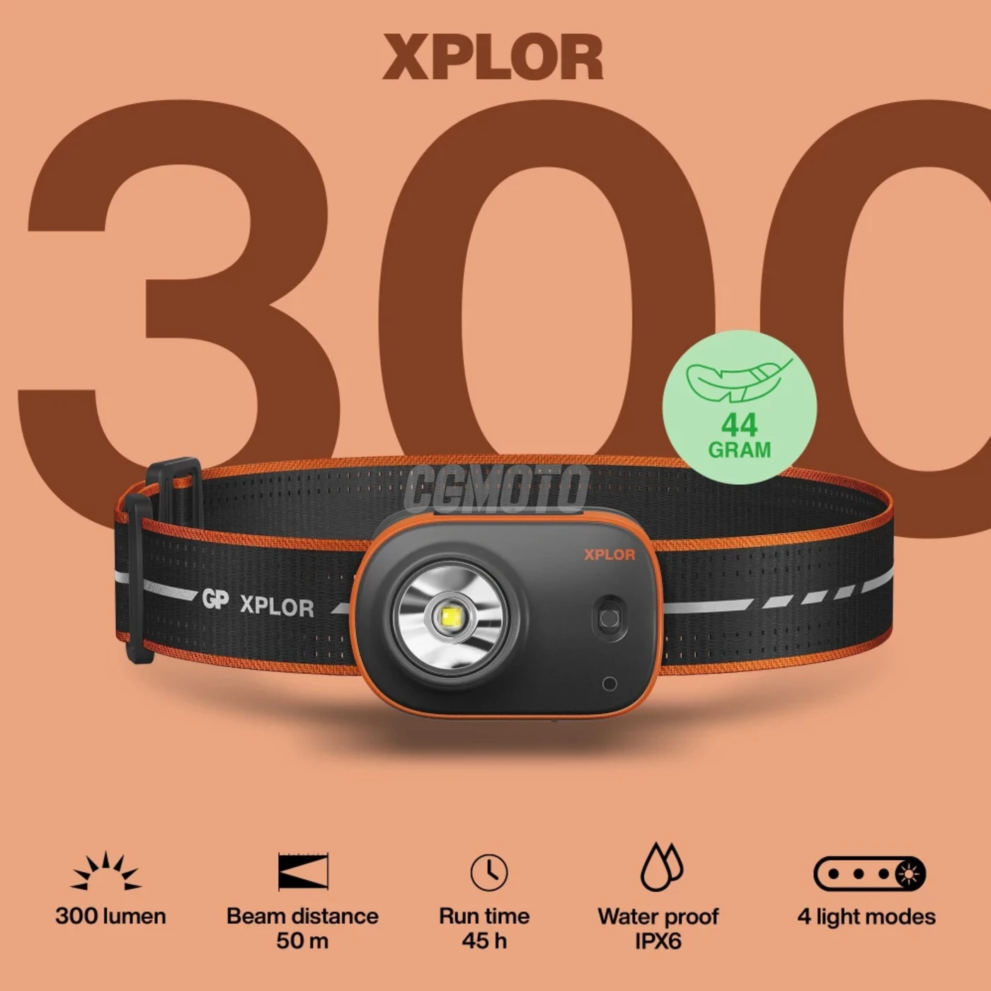 GP XPLOR Lampe Frontale Rechargeable PHR16 - 300LM