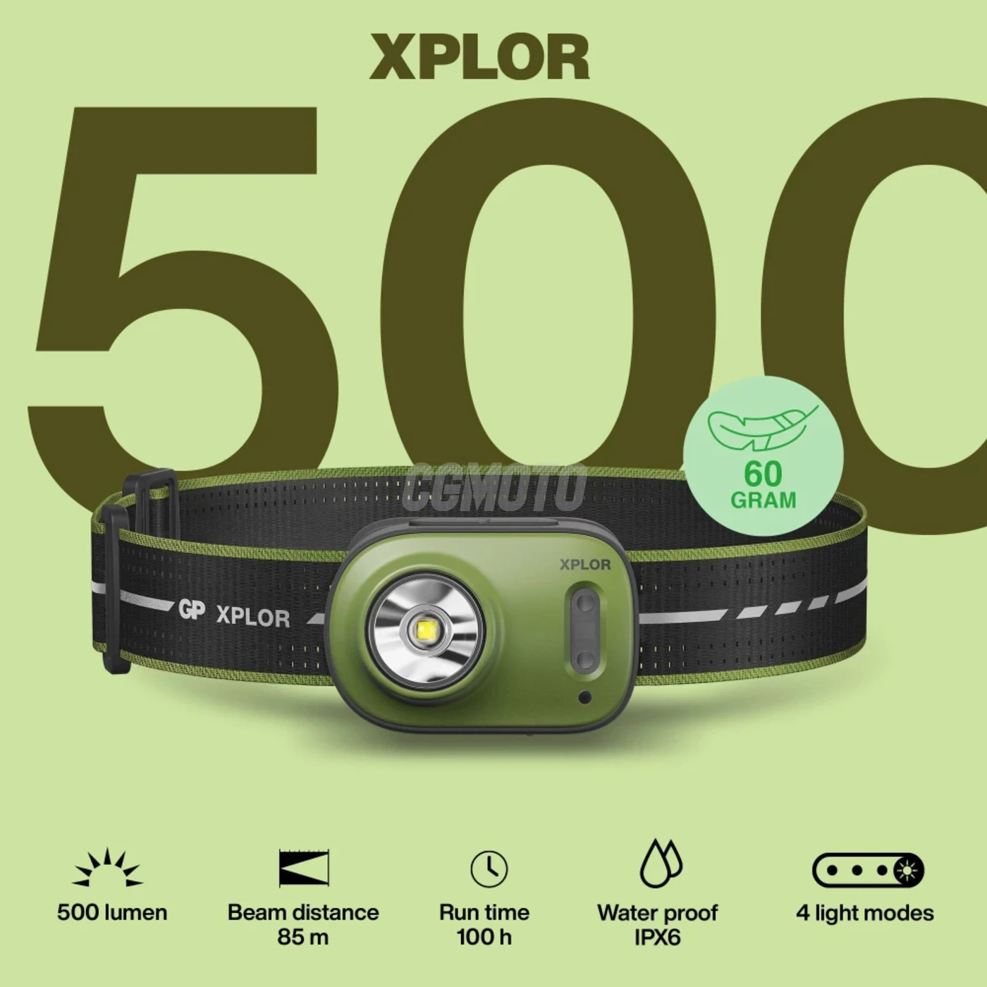GP XPLOR Lampe Frontale Rechargeable PHR17 - 500LM