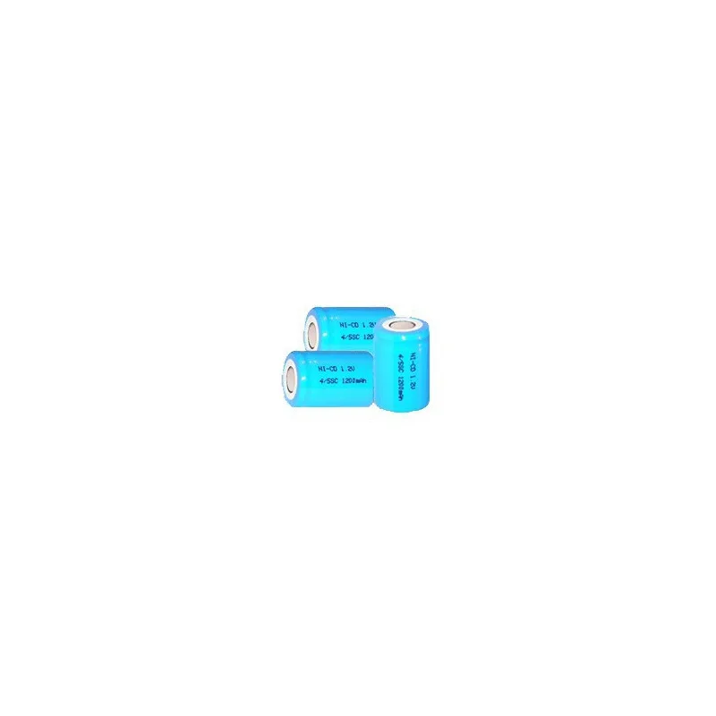 Pile NiCD 4/5 A 1200 mAh tête plate - 1,2V - Evergreen