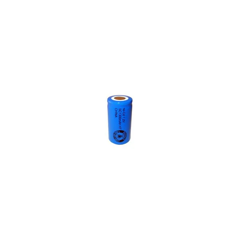 Pile NiCD Sub C 1300 mAh tête plate - 1,2V - Evergreen