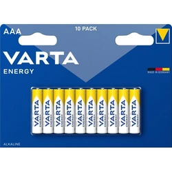 10 piles alcalines LR03/AAA 1,5 V Energy 