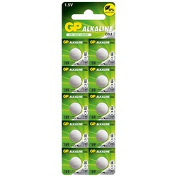 10 piles bouton alcalines LR54 1,5 V 